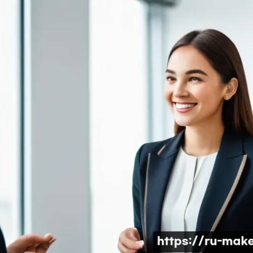 Home 24 메이크업아티스트 인맥 관리 전략 - A vibrant, professional networking event for beauty industry specialists. A young female professiona...